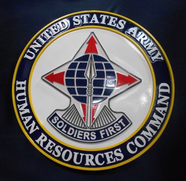 U.S. Army Human Resouces Command<br/>15" Butyrate Full Color Seal
